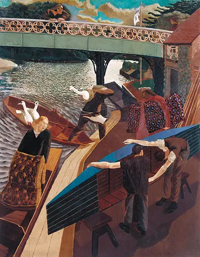 Swan Upping at Cookham Stanley Spencer